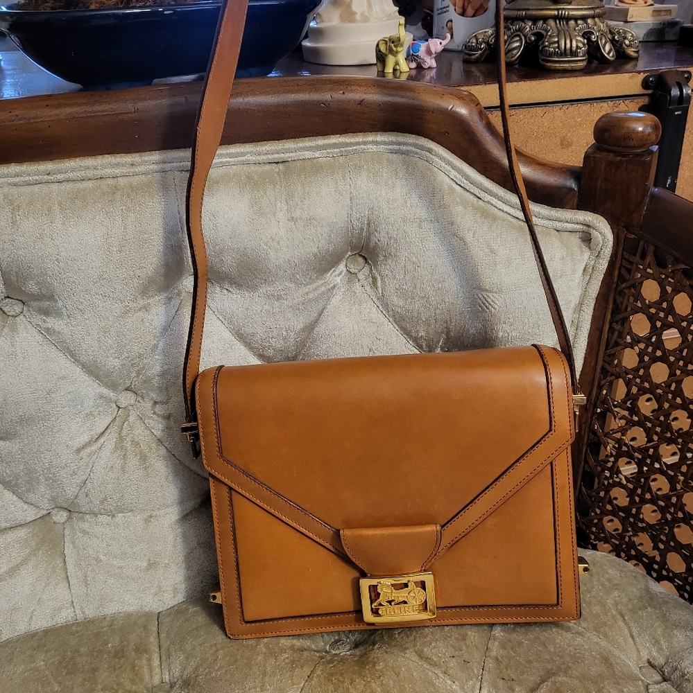 RARE Authentic Vintage Celine  horse carriage shouder bag - Picture 2 of 16